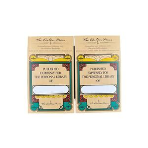 Easton Press Ex Libris Stained Glass Bookplates Set of 2